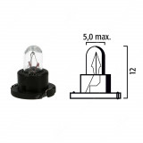 SEI-LAMP007BK Dashboard lamp bulb HRQ 14V 1,4W with black base - Pack of 5 pcs - Alfa Romeo / Fiat / Saab