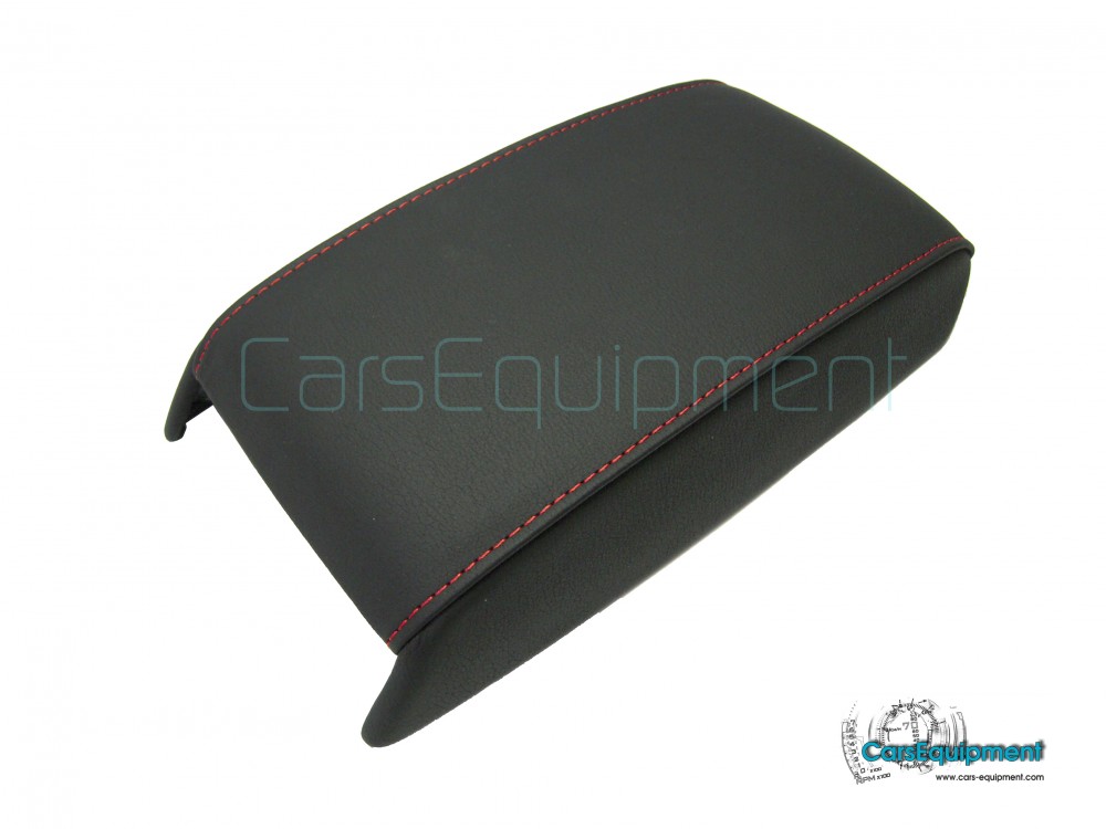 TFS Black Leather Cover For Original Center Armrest – Skoda Fabia / Octavia