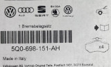 5Q0 698 151 AA Set of brake pads Škoda Karoq / Kodiaq