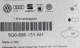 OEM 5Q0698151AH Set of brake pads Skoda Karoq / Kodiaq