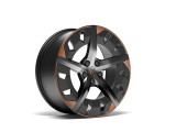  19' Exclusive Aero wheel in lightweight alloy with sporty black and copper finish 