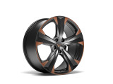  19' Machined wheel in lightweight alloy with sporty black and copper finish 