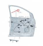 OEM 6V0971120F Original Wiring set for door right hand drive Škoda Fabia RHD version