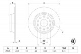 0986479B93 BOSCH brake disc - painted AUDI