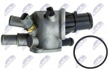 NTY THERMOSTAT WITH COVER ENG. 1.9/2.4JTD ALFA ROMEO 145, 146, 156, FIAT BRAVA, BRAVO I, MAREA, MULTIPLA, LANCIA KAPPA, LYBRA