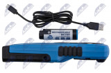 NTY INSPECTION LAMP 10W COB+2W COB ŚWIATŁO UV 1 x 1W UV LED 395nm/BARWA ŚWIATŁA: max 6500K,STRUMIEŃ ŚWIATŁA: max 1000 lm + 200 lm,BATERIA: 3.7V 2500mAh Li-ion,CZAS ŚWIECENIA: max 12h,CERTYFIKATY: IP54, IK08/