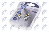 NTY BULB LED C5W/C10W PREMIUM OZNACZENIA: C5W 31MM,SYMBOL PODSTAWY: SV8.5,ILOŚĆ DIOD: 4XLED,TYP DIODY: 2835SMD,MOC: 0,6W,NAPIĘCIE: 12V,KOLOR: BIAŁY,TECHNOLOGIA: CANBUS