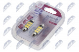 NTY BULB LED C5W/C10W PLATINUM OZNACZENIA: C5W/C10W SYMBOL PODSTAWY: SV8.5,ILOŚĆ DIOD: 9XLED TYP DIODY: 5630SMD,KOLOR: ZIMNA BIEL,KOLOR: 41MM,MOC: MAX. 3,2W,JASNOŚĆ: MAX. 450LM,NAPIĘCIE: 12V,CANBUS: TAK