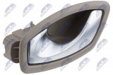 NTY INTERIOR DOOR HANDLE FOR FRONT AND REAR DOORS RENAULT CLIO IV 2012-,MEGANE III 2008-,SCENIC III 2008-/LEFT-SREBRNA,KOLOR:BEŻOWY/