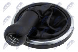 NTY GEAR KNOB+GEAR STICK COVER + FRAME FORD FIESTA 2002-,FUSION 2002-/5 SPEED-CZARNA GAŁKA ZMIANY BIEGÓW/