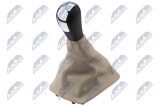 NTY GEAR KNOB+GEAR STICK COVER + FRAME SKODA OCTAVIA II 2004-/5 SPEED-BEIGE/