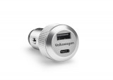 000051443F,Dual USB cigarette lighter adapter, 1x USB-A, 1x USB-C,000 051 443 F,VW