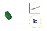 Repair kit connector 6 pin for MINI ISO connector housing Cross section: 0.5mm², Version: Assembled Harness