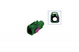 FAKRA socket housing - female like 6Q0 035 576 K Plug: Coding E / leaf green