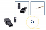 Repair kit connector 2 pin 8E0 972 763 pin plug housing Cross section: 0.5mm², Version: Assembled Harness