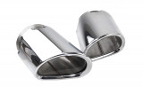 1 set of universal embellishers for exhaust tailpipes chrome Version: bottom flattened