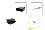 Repair kit connector 5 pin 6N0 973 805 plug housing for VW Audi Seat Skoda Cross section: 0.5mm², Version: Assembled Harness
