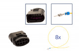 Repair kit connector 4 pin 8D0 973 834 plug housing for VW Audi Seat Skoda Cross section: 0.5mm², Version: Assembled Harness