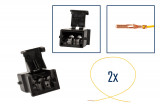 Repair kit connector 2 pin 893 971 992 flatpin housing for VW Audi Seat Skoda Cross section: 1.0mm², Version: Assembled Harness