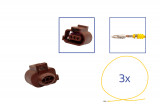 Repair kit connector 3 pin 3B0 973 703 A plug housing for VW Audi Seat Skoda Cross section: 1.0mm², Version: Assembled Harness