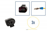 Repair kit connector 2 pin 1J0 973 722 plug housing for VW Audi Seat Skoda Cross section: 1.0mm², Version: Assembled Harness