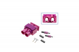 FAKRA double pen - male Plug: Coding H / heather violet
