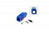 FAKRA socket - female Plug: Coding C / signal blue
