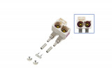 FAKRA double socket - angled like 6Q0 035 675 K Plug: Coding B / cream white