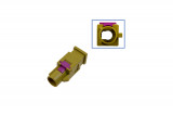 FAKRA plug housing - male like 6Q0 035 575 K Plug: Coding K / curry yellow