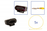 Repair kit connector 5 pin 1J0 973 705 plug housing for VW Audi Seat Skoda Cross section: 1.0mm², Version: Assembled Harness