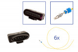 Repair kit connector 6 pin 1J0 973 726 plug housing for VW Audi Seat Skoda Cross section: 0.5mm², Version: Assembled Harness