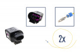 Repair kit connector 2 pin 4D0 971 992 plug housing for VW Audi Seat Skoda Cross section: 0.5mm², Version: Assembled Harness