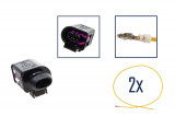 Repair kit connector 2 pin 4D0 971 992 plug housing for VW Audi Seat Skoda Cross section: 2.5mm², Version: Assembled Harness