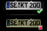 Complete set LED license plate light for VW Touareg 7P 