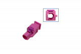 FAKRA plug housing - male like 6Q0 035 575 K Plug: Coding H / heather violet