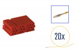 Repair kit connector 8 pin for MINI ISO Compact Plug Housing Cross section: 0.5mm², Version: Assembled Harness