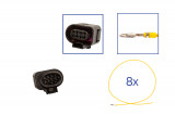 Repair kit connector 8 pin 1J0 973 714 plug housing for VW Audi Seat Skoda Cross section: 1.0mm², Version: Assembled Harness