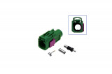 FAKRA socket - female Plug: Coding E / leaf green