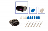 Repair kit connector 6 flatpin 1J0 973 833 housing for VW Audi Seat Skoda Cross section: 0.5-1.0mm², Version: Connector + Terminal