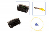 Repair kit connector 6 pin 7M0 973 119, A210 540 36 81, 61 13 8 383 300 plug housing for VW Audi Seat Skoda Cross section: 0.75mm², Version: Assembled Harness