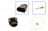 Repair kit connector 3 pin 1J0 973 803 plug housing for VW Audi Seat Skoda Cross section: 0.5mm², Version: Assembled Harness