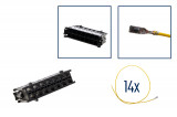 Repair kit connector 14 pin plug housing Hirschmann 12 MB A 220 545 3728 Cross section: 2.5mm², Version: Assembled Harness