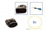 Repair kit connector 4 pin 8D0 973 834 plug housing for VW Audi Seat Skoda Cross section: 1.0mm², Version: Assembled Harness