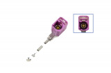 FAKRA socket - angled Plug: Coding H / heather violet