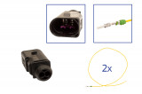 Repair kit connector 2 pin 1J0 973 802 plug housing for VW Audi Seat Skoda Cross section: 0.5mm², Version: Assembled Harness