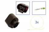 Repair kit connector 3 pin 1J0 973 703 / 3D0 973 703 socket housing for VW Audi Seat Skoda Cross section: 0.5mm², Version: Assembled Harness