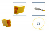 Repair kit connector 2 pin 161 971 988 C plug housing for VW Audi Seat Skoda Cross section: 2.5mm², Version: Assembled Harness