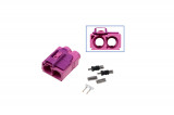 FAKRA double socket - female Plug: Coding H / heather violet