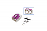 FAKRA double socket - female Plug: Coding B / cream white