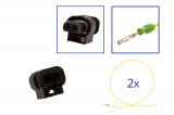 Repair kit connector 2 pin 4H0 973 702 plug housing for VW Audi Seat Skoda Cross section: 0.5mm², Version: Assembled Harness